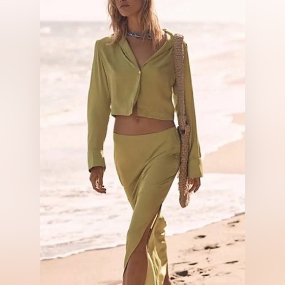 Free People NWT Viktoria Skirt Top Set msrp $200 maxi skirt. - Picture 4 of 9